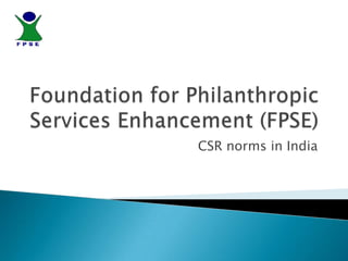 CSR norms in India

 