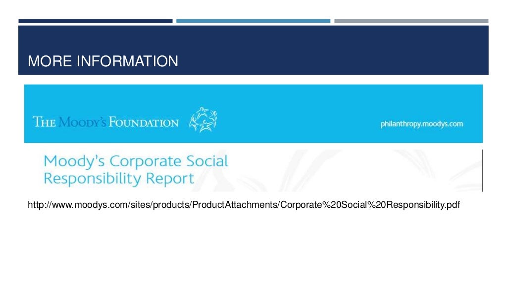 CSR Takeaways for Moody's Corporation Moody's CEO and More Featured