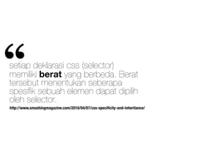 CSS Dasar #10 : Specificity | PDF