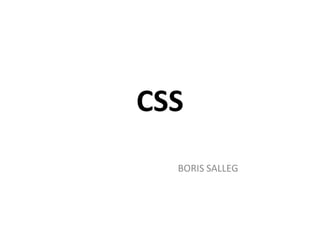 CSS
  BORIS SALLEG
 