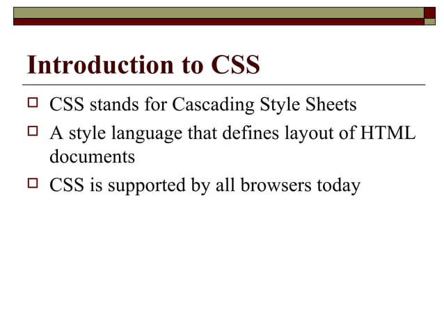 CSS | PPT