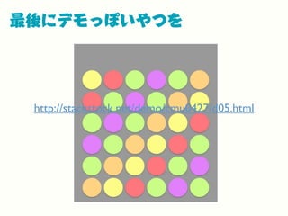 最後にデモっぽいやつを
http://stackstock.net/demo/cmu0427/d05.html
 