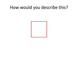 How would you describe this?
 