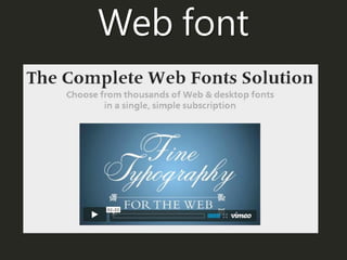 Web font
 