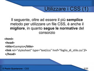 Introduzione al CSS | PDF