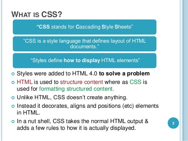 Introduction to CSS