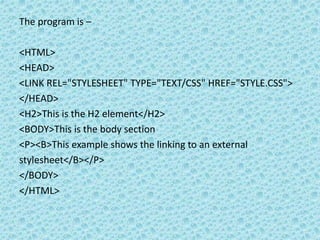 CSS(Cascading Stylesheet) | PPT
