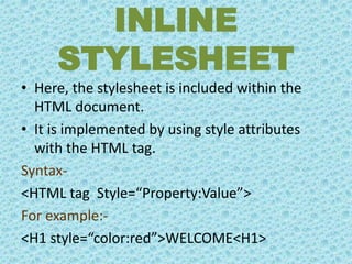 CSS(Cascading Stylesheet) | PPT