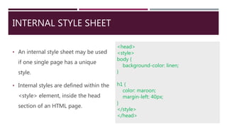 Css | PPTX | Web Design and HTML | Internet