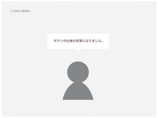 ボタンの仕様が変更になりました。
CSS設計の重要性
 