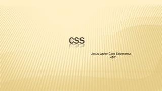 CSS
Jesús Javier Caro Soberanez
4101
 