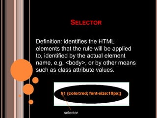 introduction to CSS | PPTX