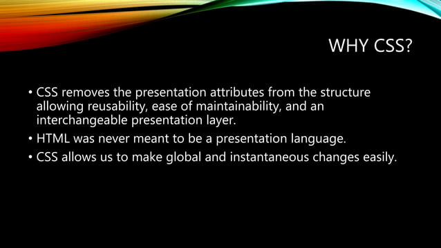 Introduction to CSS | PPT