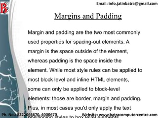 Pading Rules CSS Training Institute in Ambala ! Batra Computer Centre | PPT