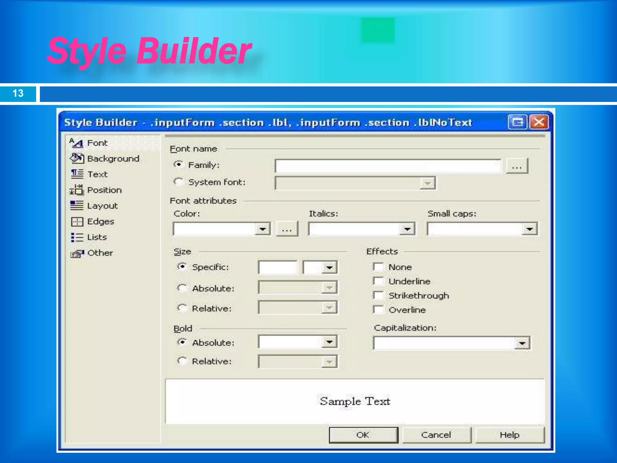 Style Builder
13
 