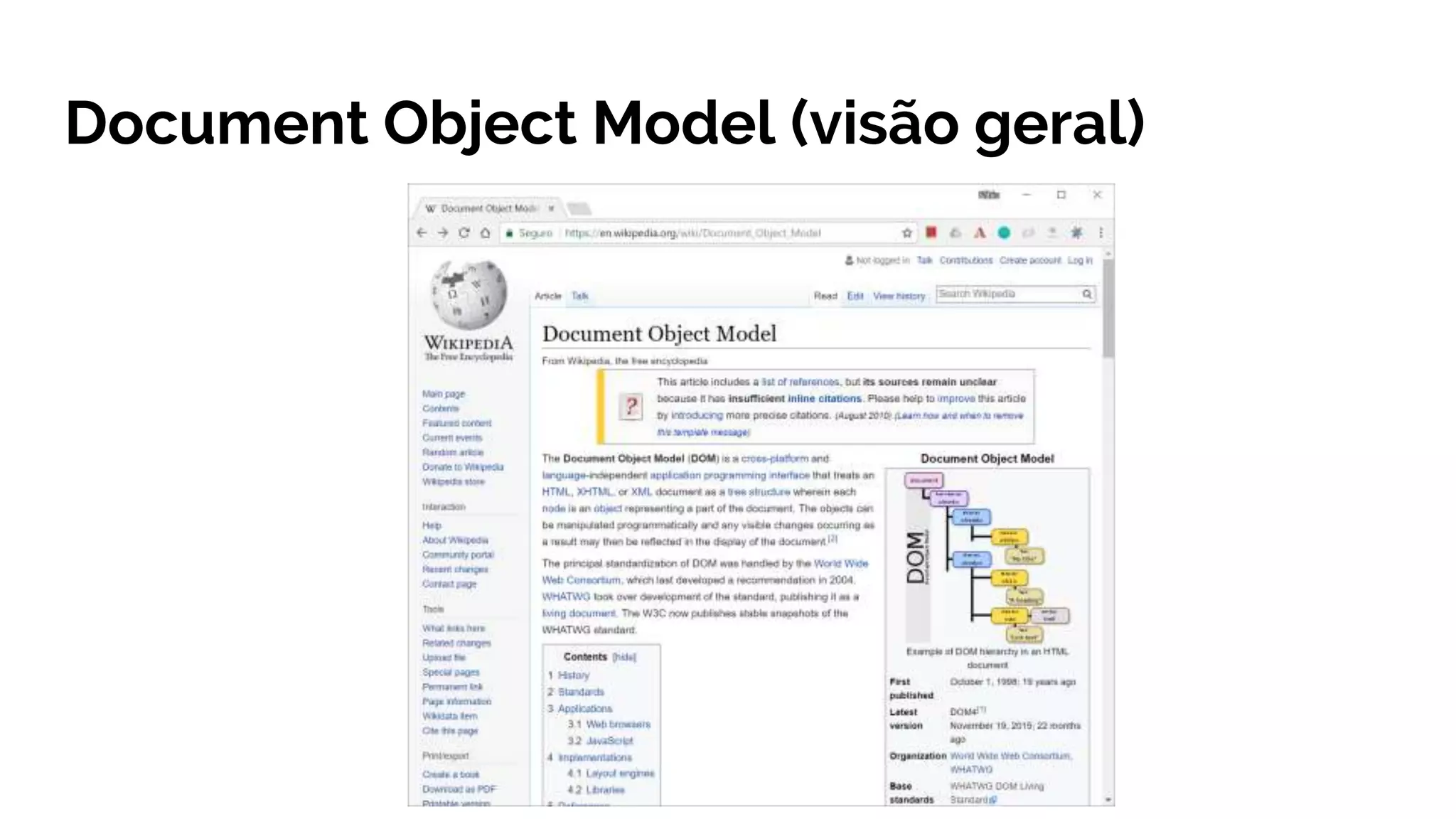 Document Object Model (visão geral)
 