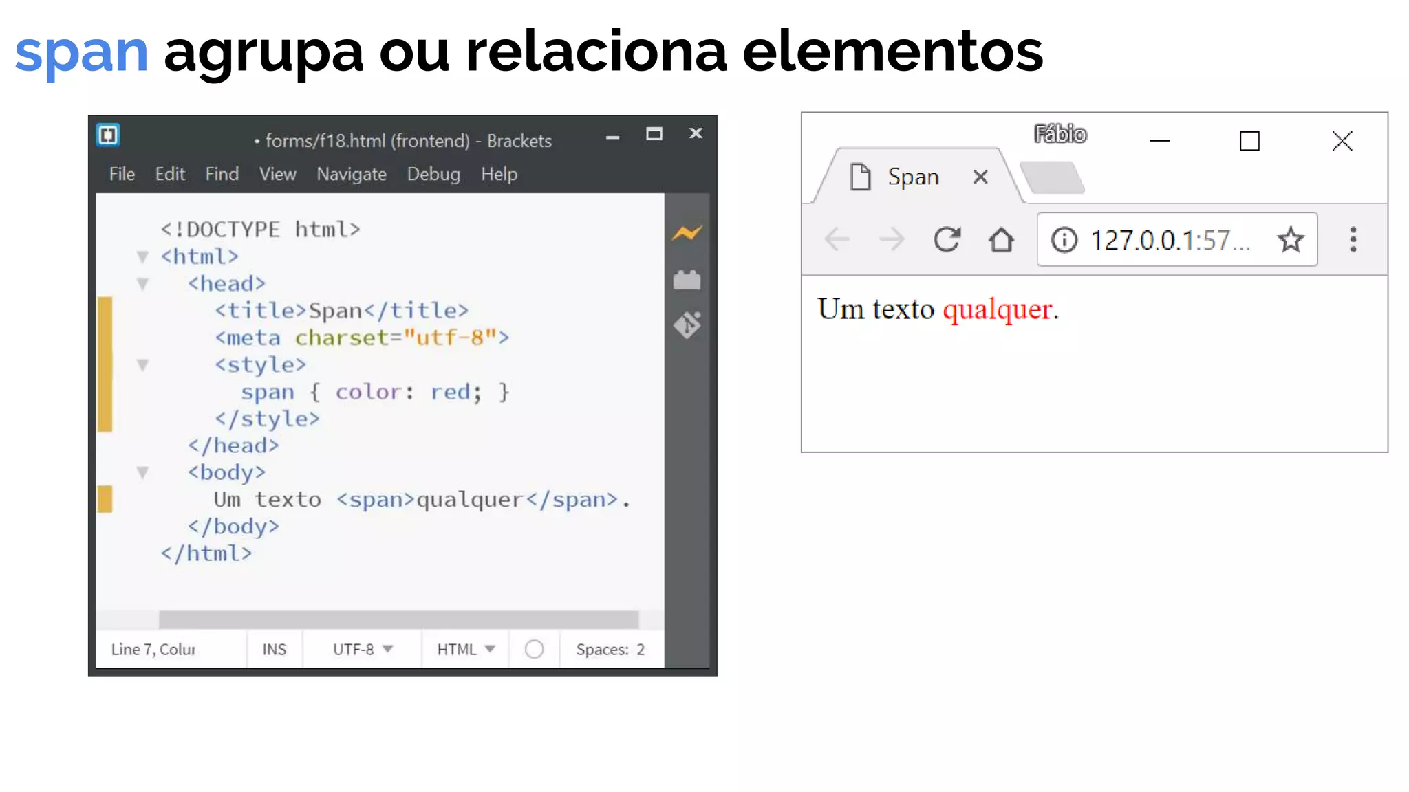 span agrupa ou relaciona elementos
 
