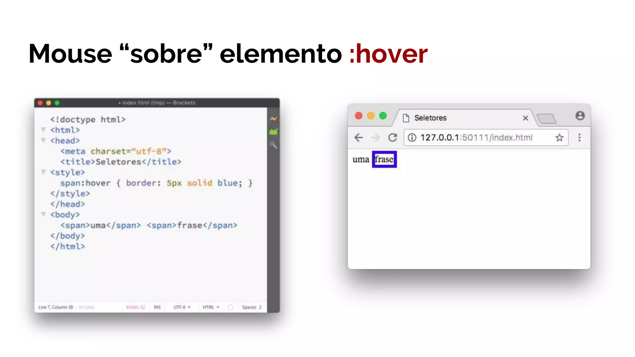 Mouse “sobre” elemento :hover
 