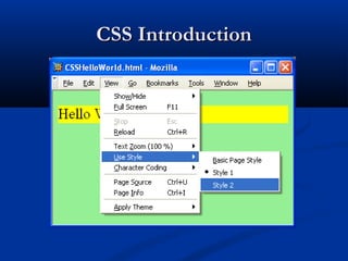 CSS IntroductionCSS Introduction
 