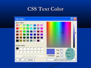 CSS Text ColorCSS Text Color
 