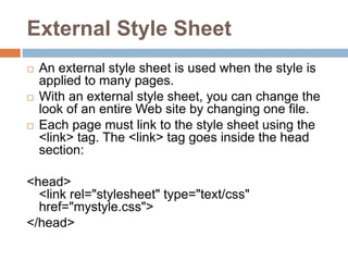 Introduction to CSS | PPTX | Web Design and HTML | Internet