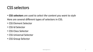 CSS | PPTX | Web Design and HTML | Internet