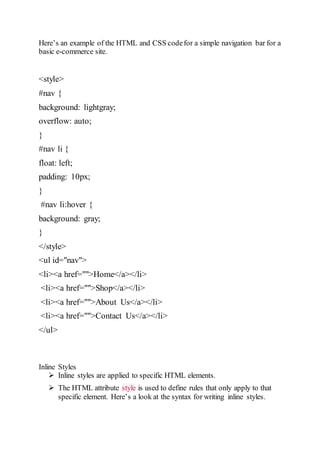 Css Introduction | PDF