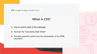 Introduction to Web Development - CSS | PPT