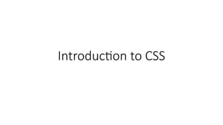 css basics for designs in html: introduction | PPT