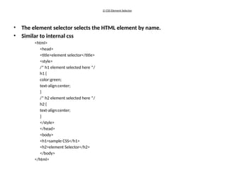 cascading style sheets- About cascading style sheets on the selectors ...