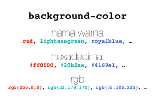 CSS Dasar #6 : Background | PDF