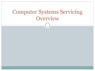 Computer Systems Servicing
Overview
