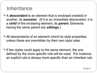 Descendants Rule Css class-01 | PPT