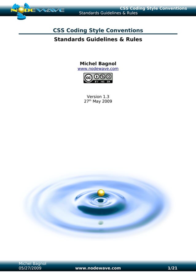 Css coding-style-conventions--standards-guidelines-rules-v1.3 | PDF