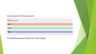 Css colors | PPTX