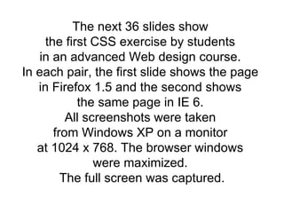 CSS Exercise 1: 18 Examples | PPS | Browsers | Computer Software and ...