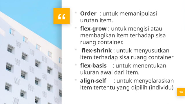 Materi PWPB Kelas XI RPL - Flexible Box CSS | PPT