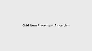 Grid Item Placement Algorithm
 