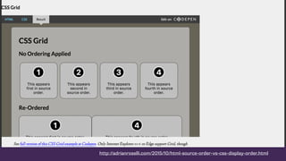 http://adrianroselli.com/2015/10/html-source-order-vs-css-display-order.html
 