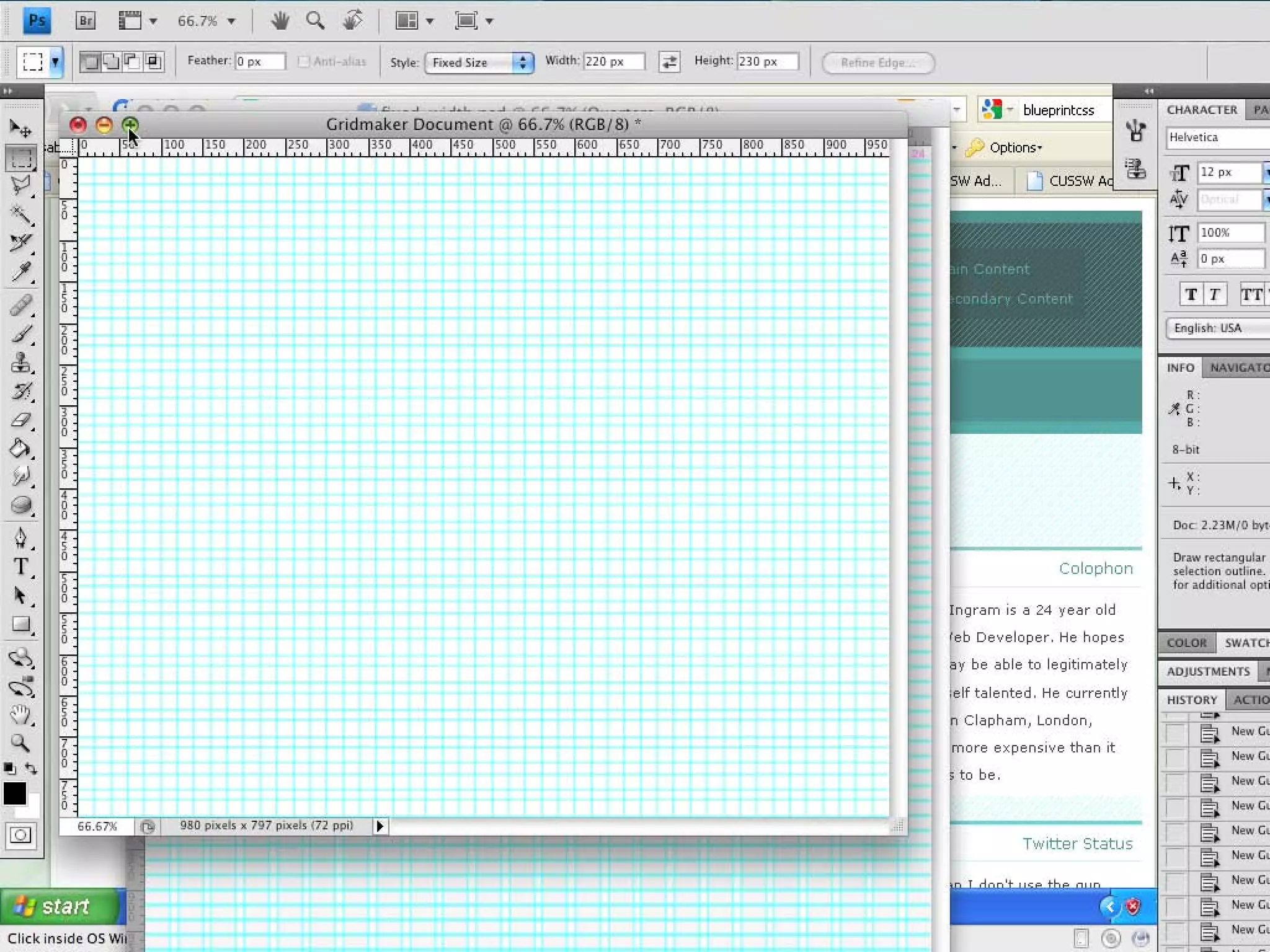 CSS Grid Layout w/ Blueprint CSS