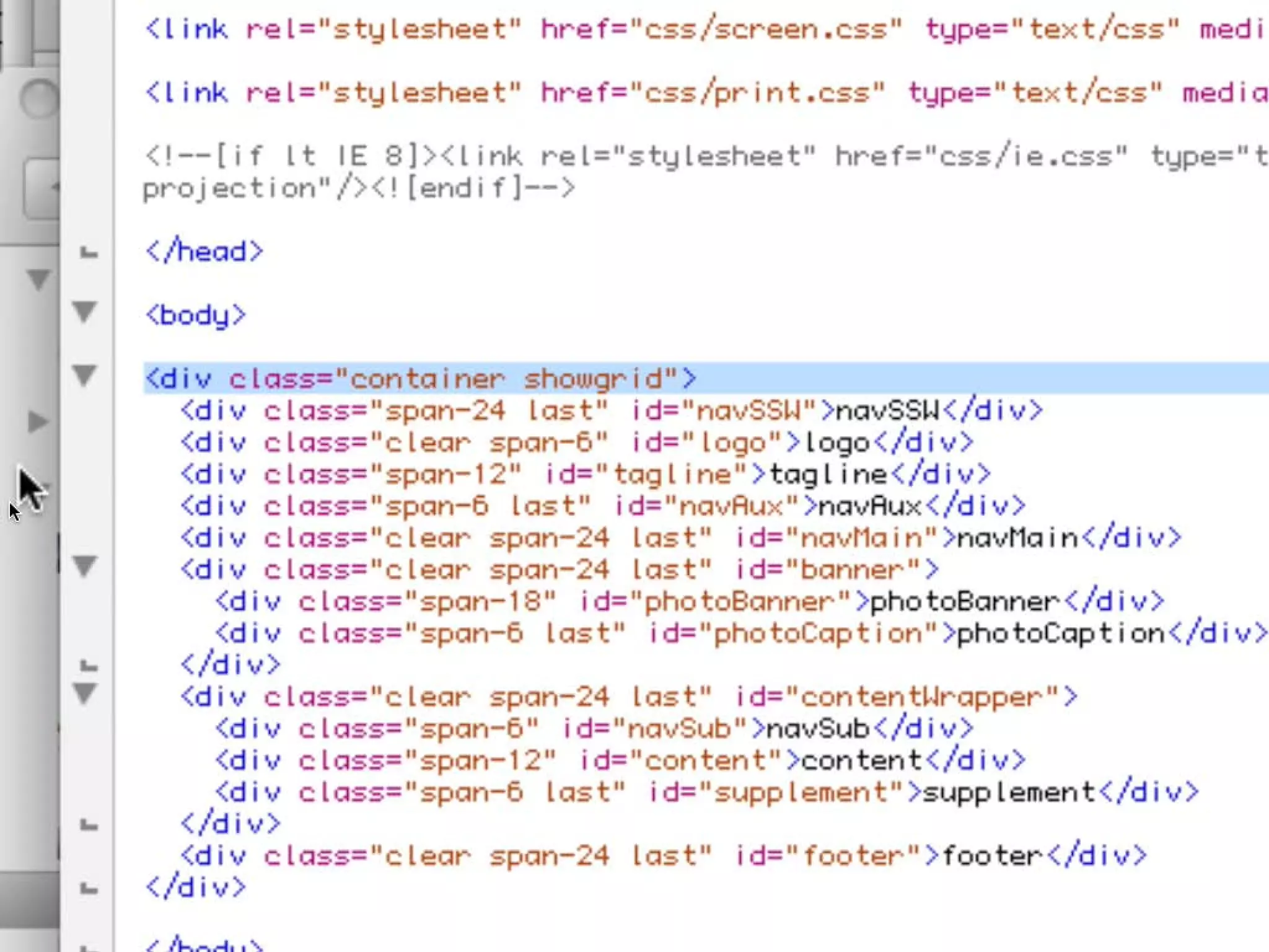CSS Grid Layout w/ Blueprint CSS