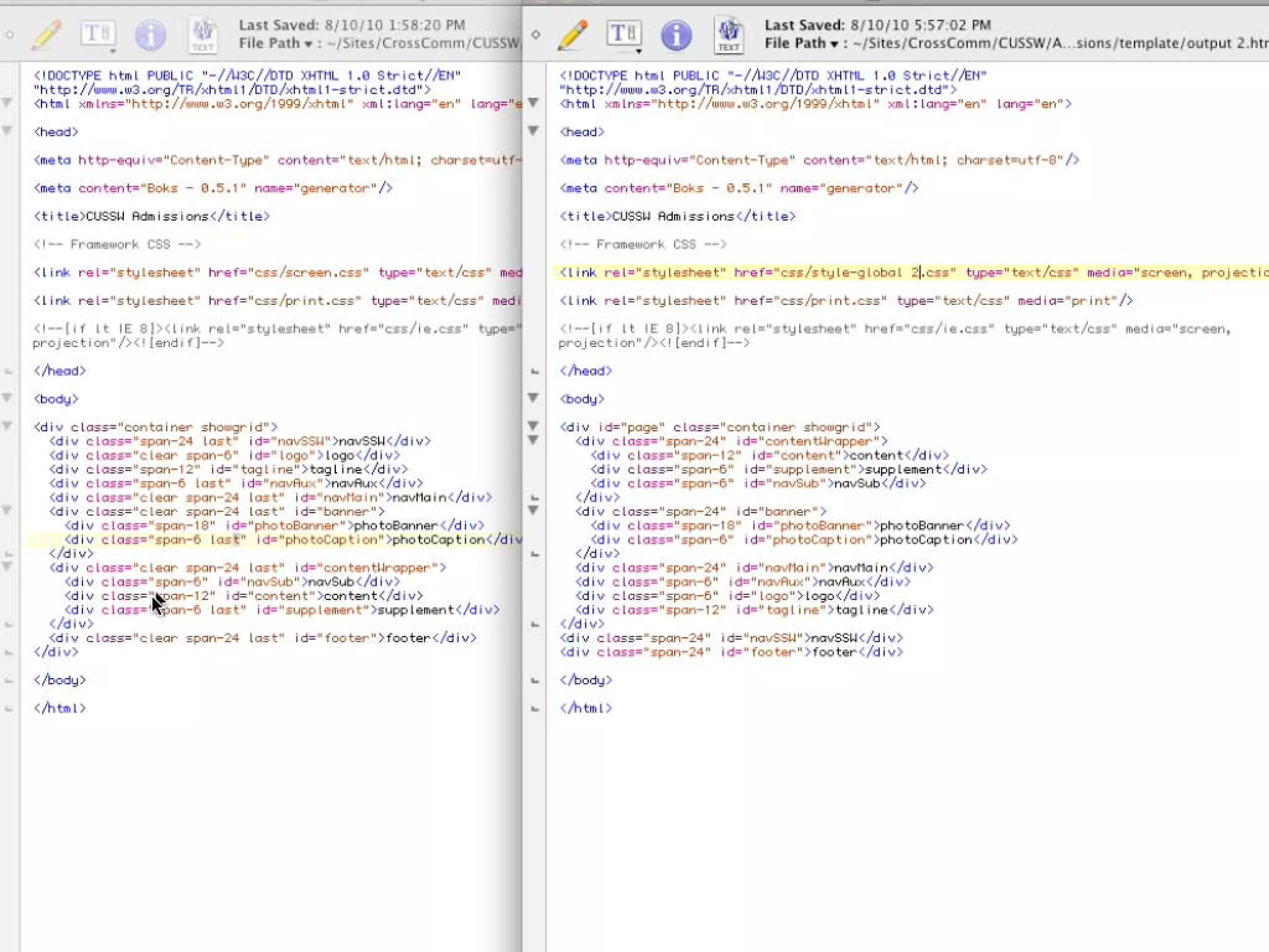 CSS Grid Layout w/ Blueprint CSS