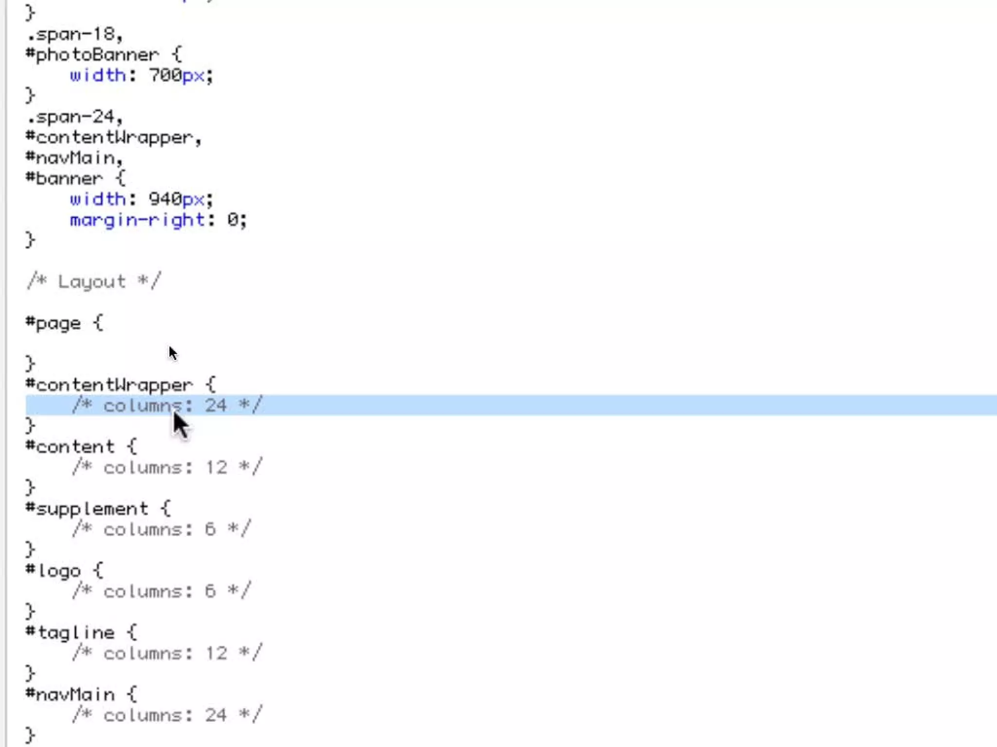 CSS Grid Layout w/ Blueprint CSS