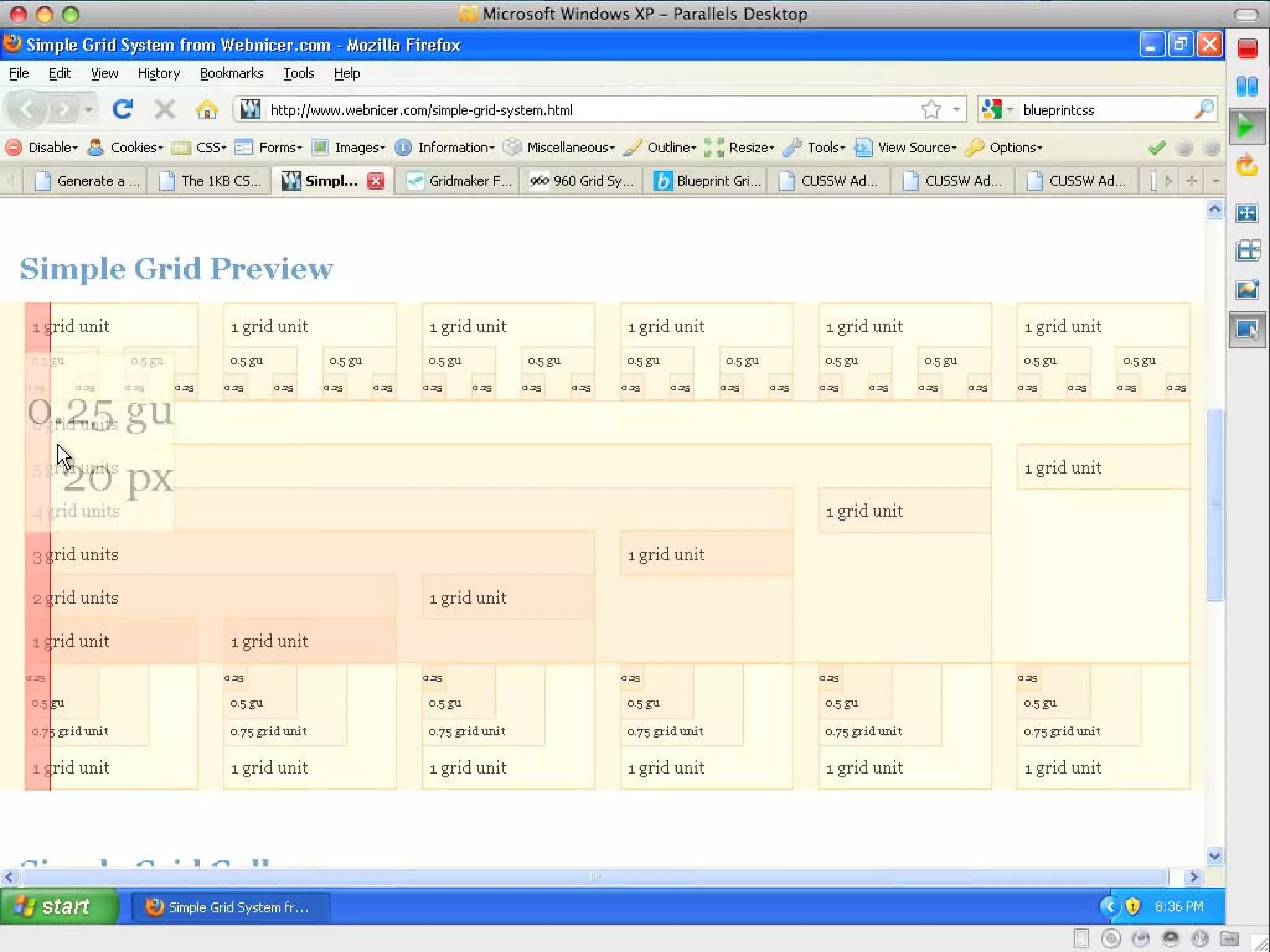 CSS Grid Layout w/ Blueprint CSS