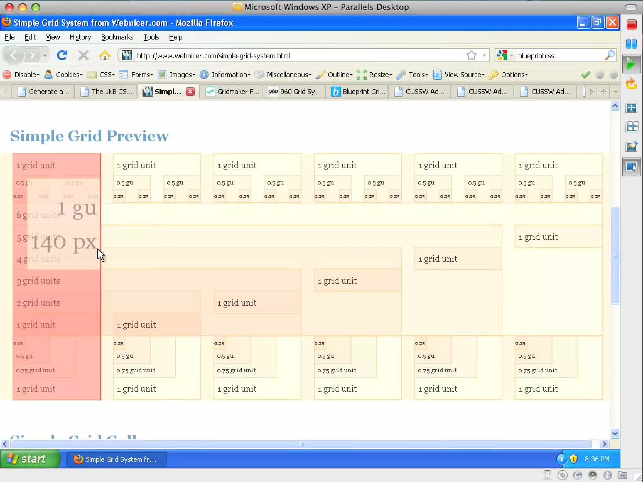 CSS Grid Layout w/ Blueprint CSS
