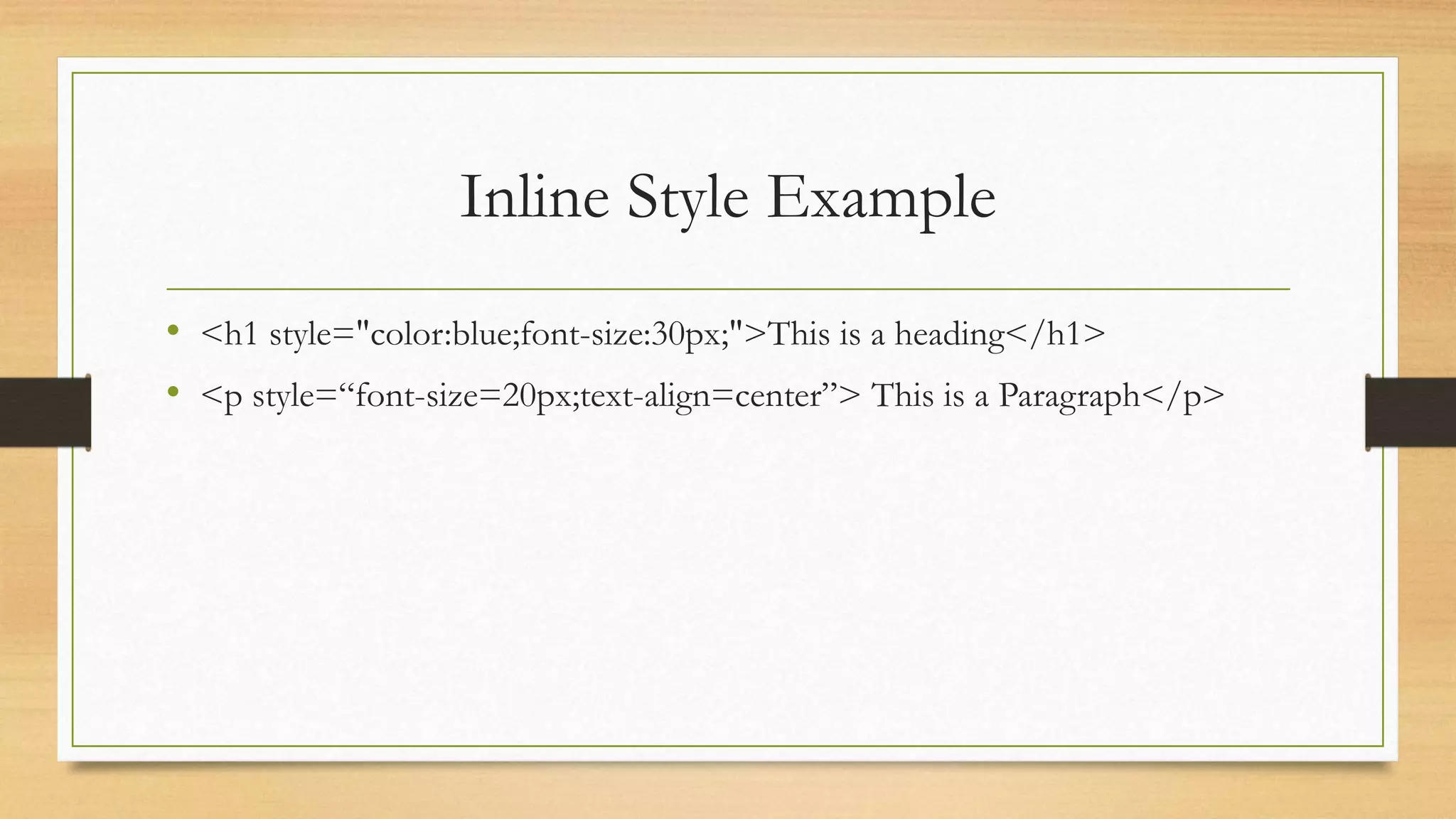 Css how to insert css | PPT
