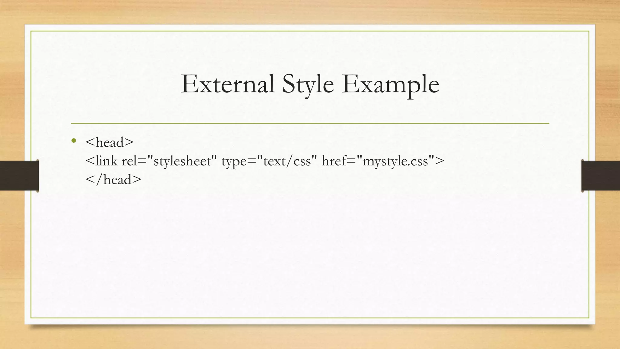 Css how to insert css | PPT