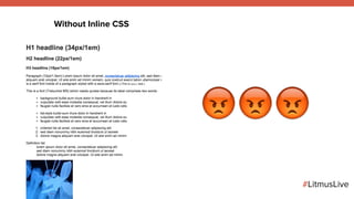 #LitmusLive
Without Inline CSS
$$$
 