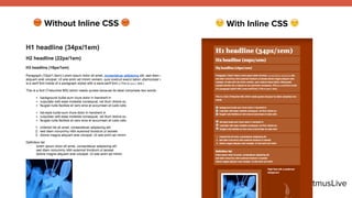 #LitmusLive
% With Inline CSS %$ Without Inline CSS $
 