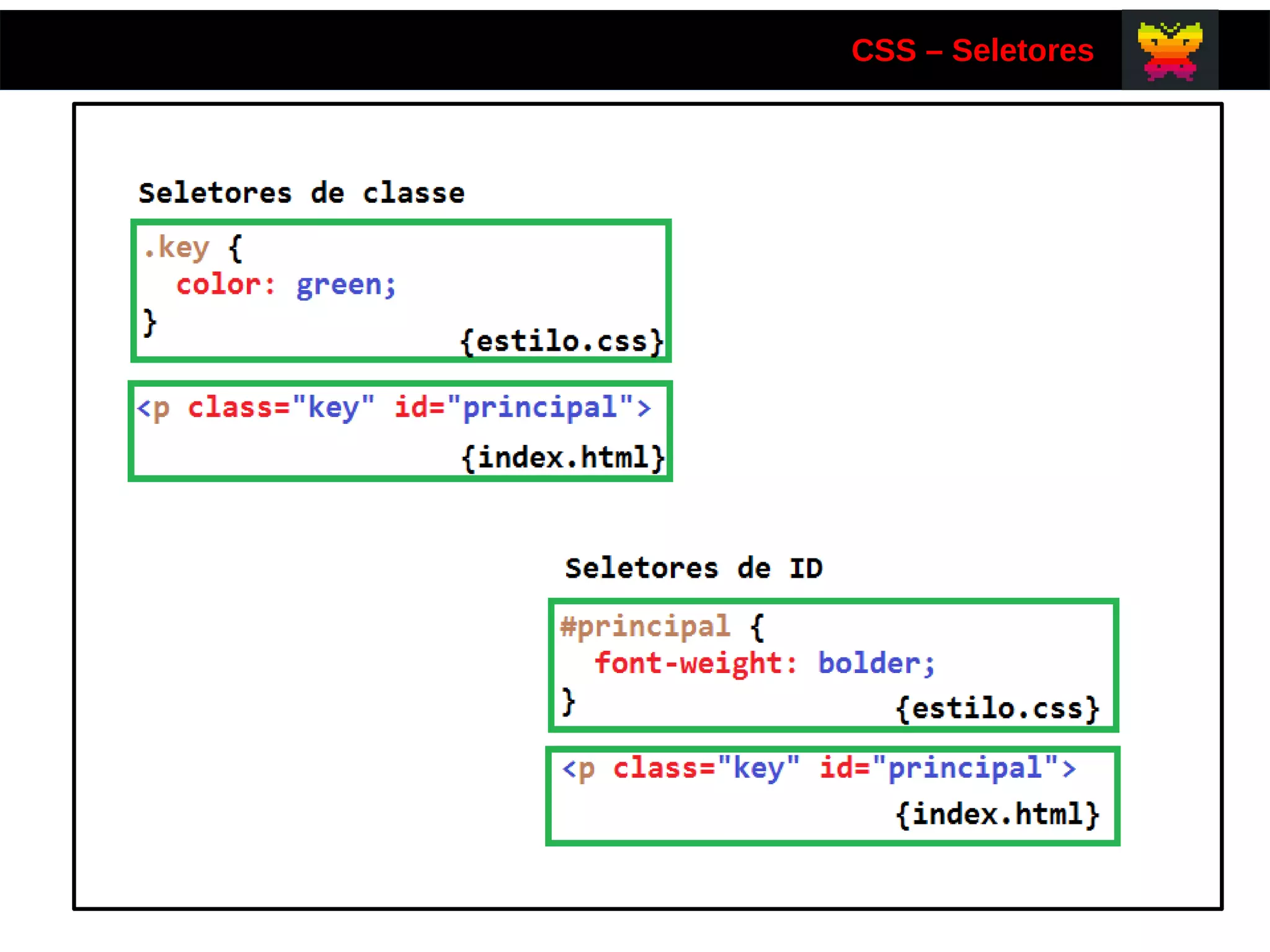 CSS – Seletores
 